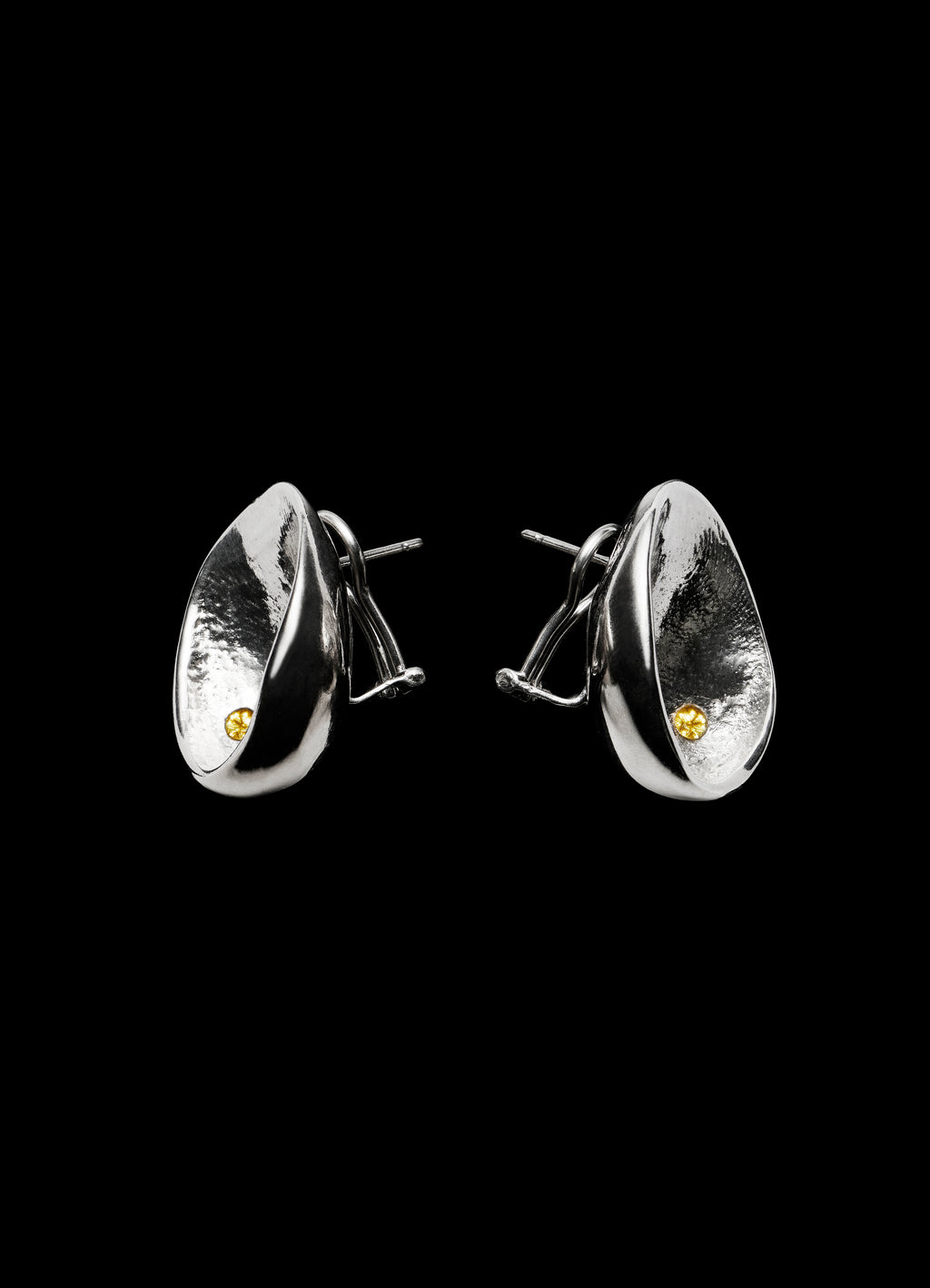 Crescent Earrings Silver